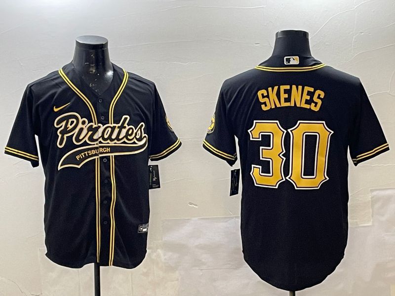 Men Pittsburgh Pirates #30 Skenes Black Joint Name Nike 2025 MLB Jersey style 5->pittsburgh pirates->MLB Jersey